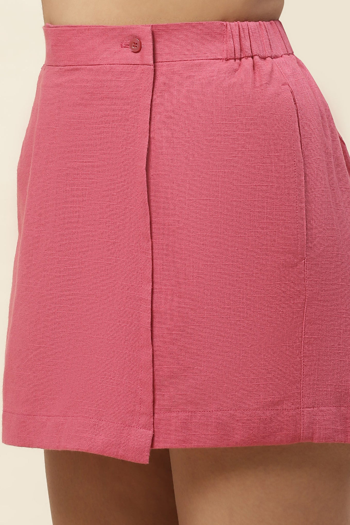 Emma Dusty Rose Crop Shirt and Skorts Set