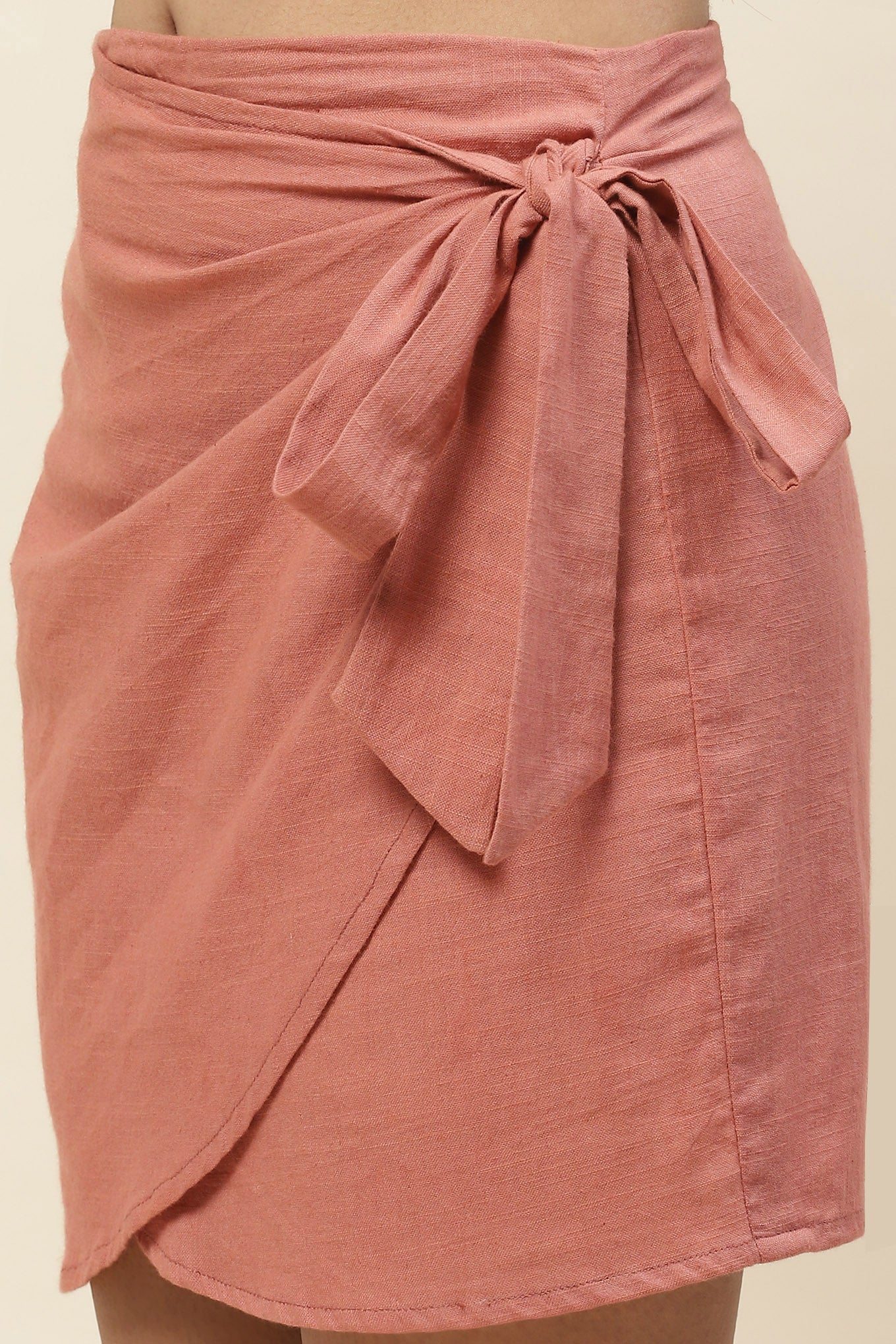 Peony Sandstone Wrap Top Skirt Set